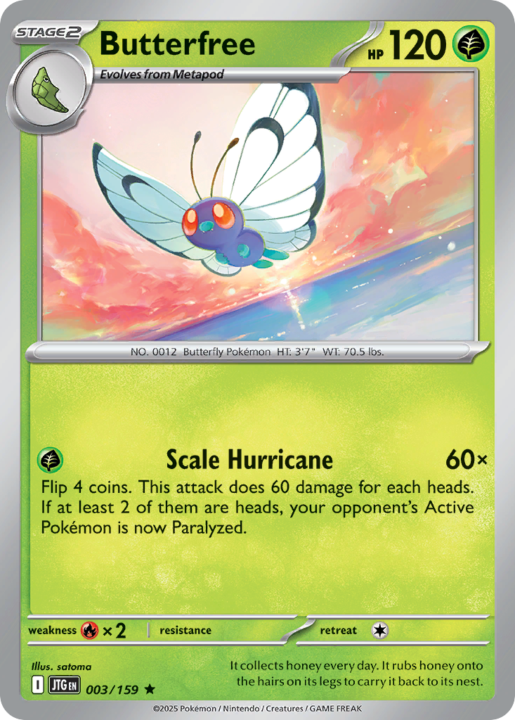 Butterfree — illustrated card