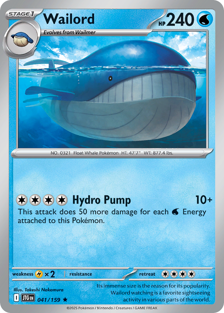 Wailord — illustrated card