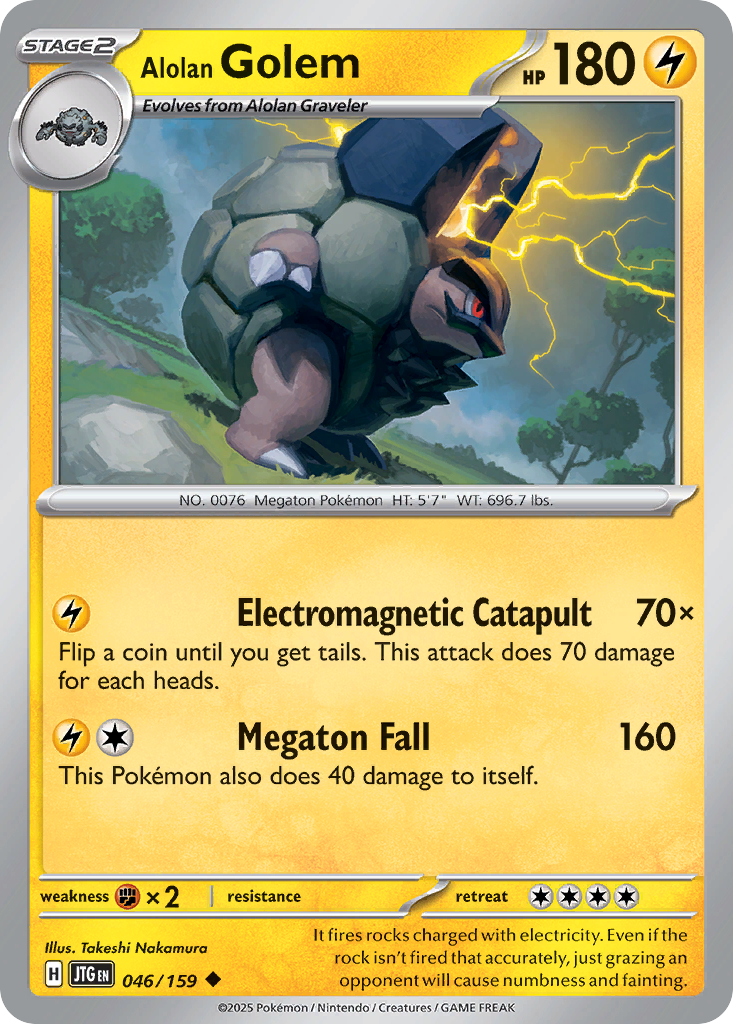 Alolan Golem — illustrated card