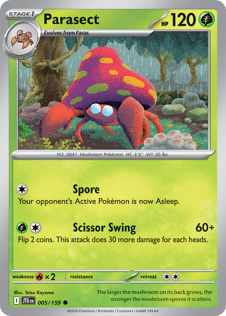 Parasect — illustrated card