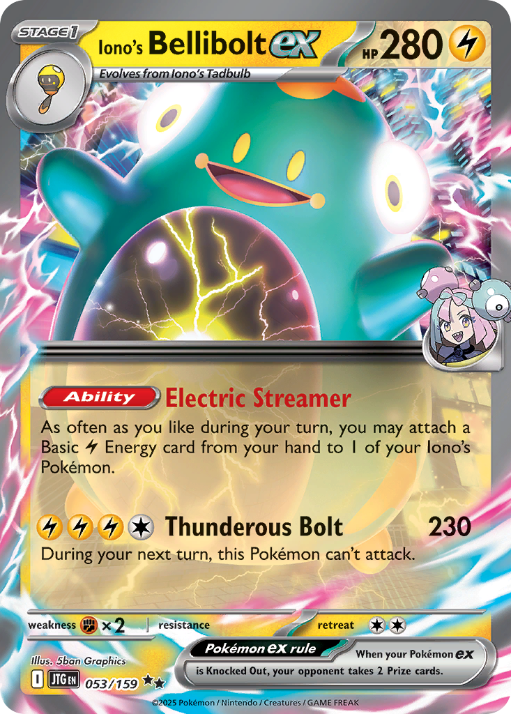 Iono's Bellibolt ex — illustrated card