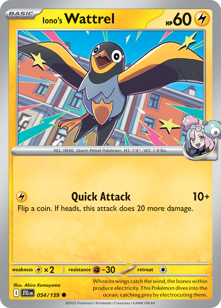 Iono's Wattrel — illustrated card