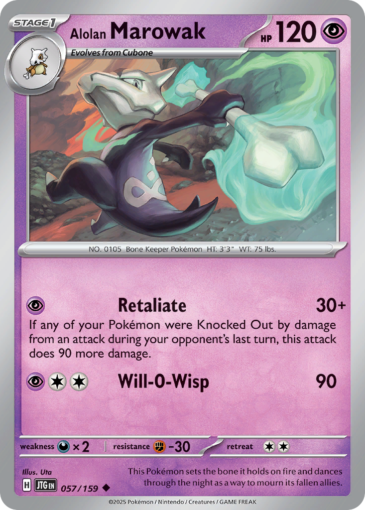 Alolan Marowak — illustrated card