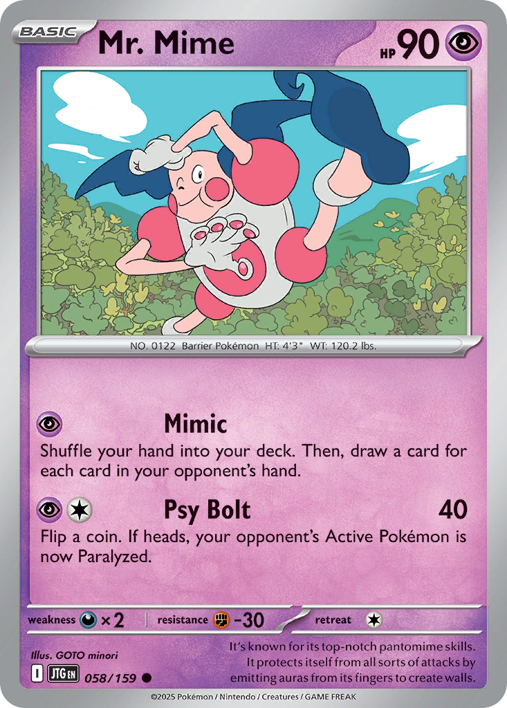 Mr. Mime — illustrated card