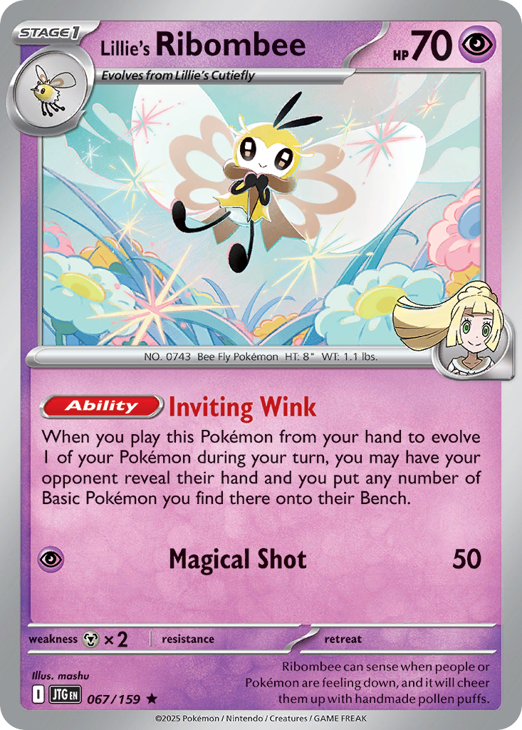 Lillie's Ribombee — illustrated card