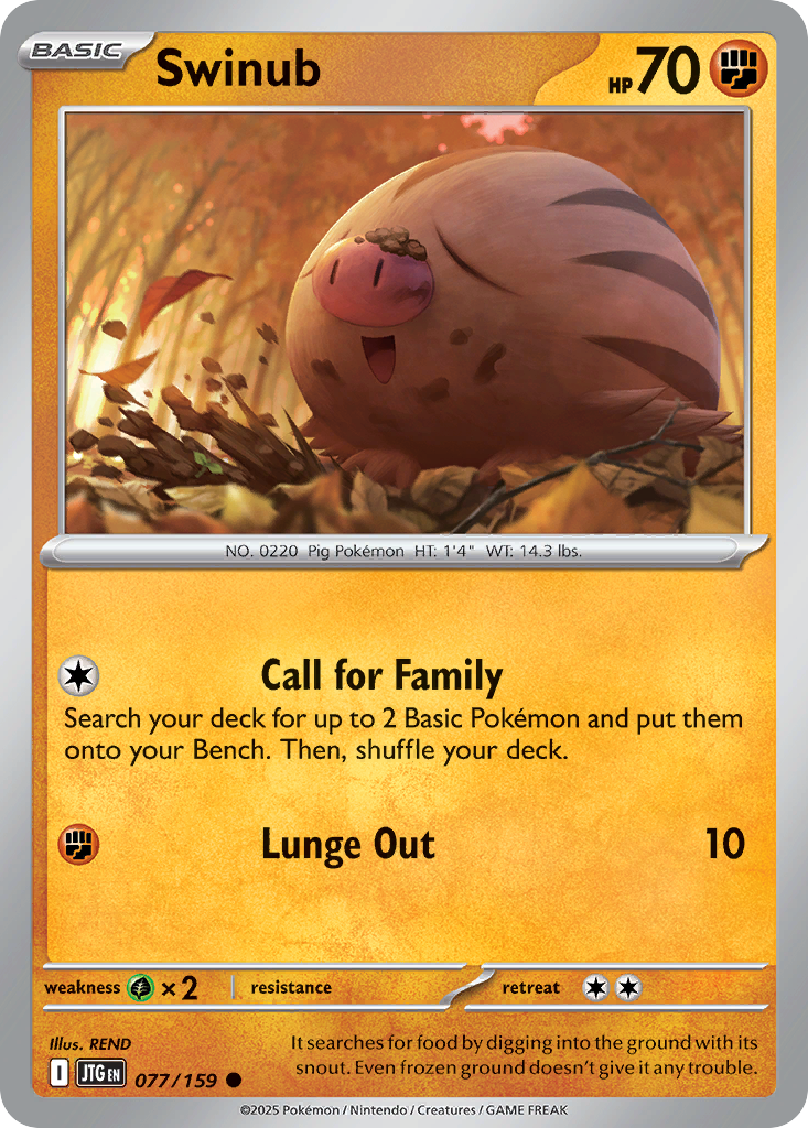 Swinub — illustrated card