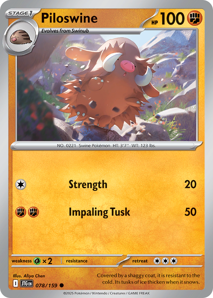 Piloswine — illustrated card