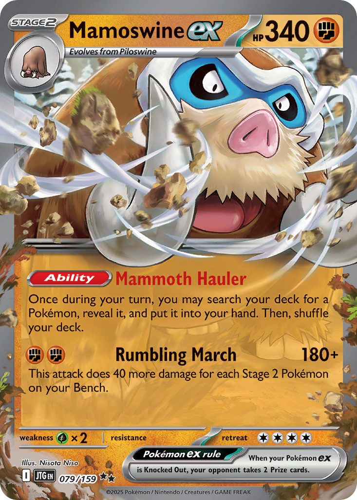 Mamoswine ex — illustrated card