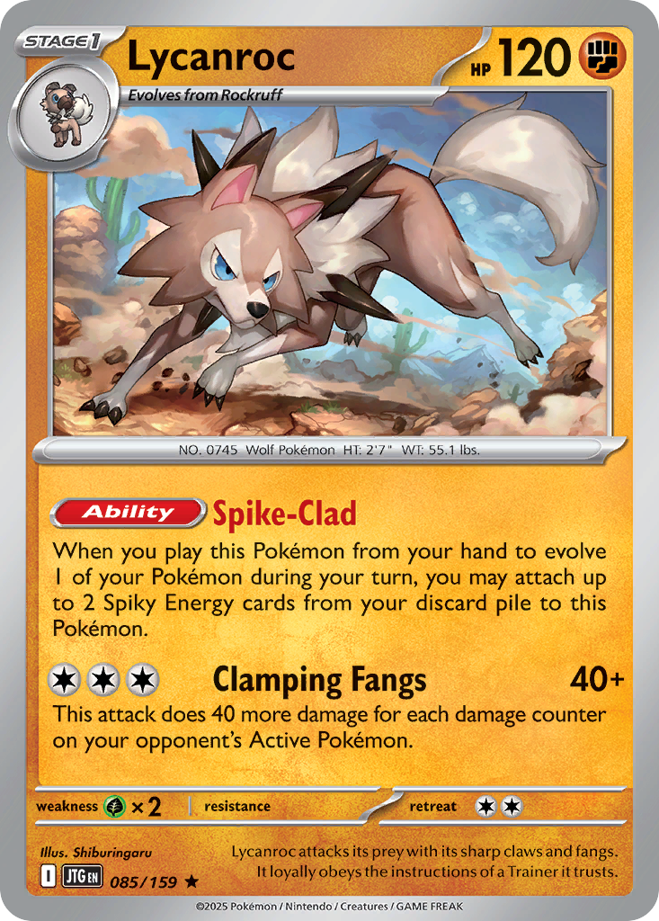 Lycanroc — illustrated card