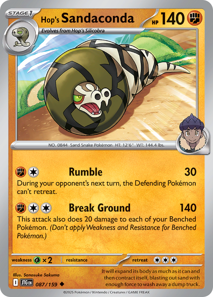 Hop's Sandaconda — illustrated card
