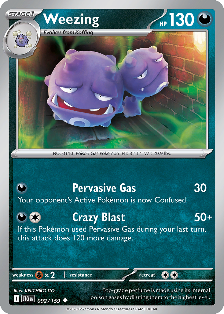 Weezing — illustrated card