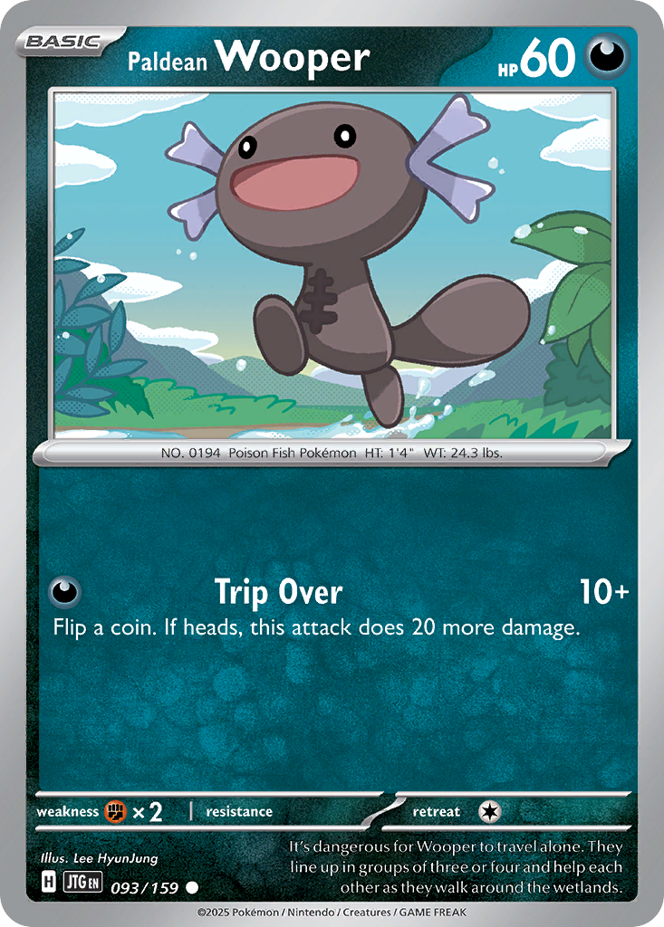 Paldean Wooper — illustrated card
