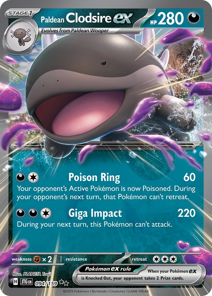 Paldean Clodsire ex — illustrated card