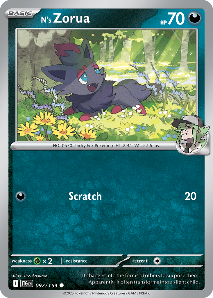N's Zorua — illustrated card