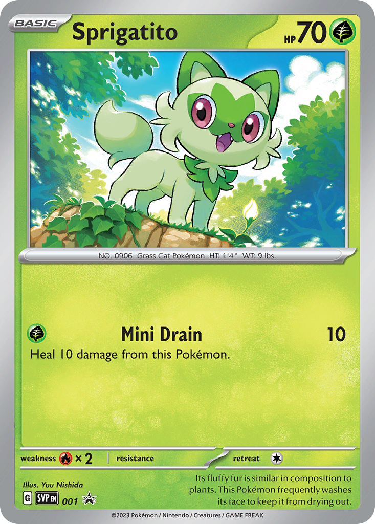 Sprigatito — illustrated card