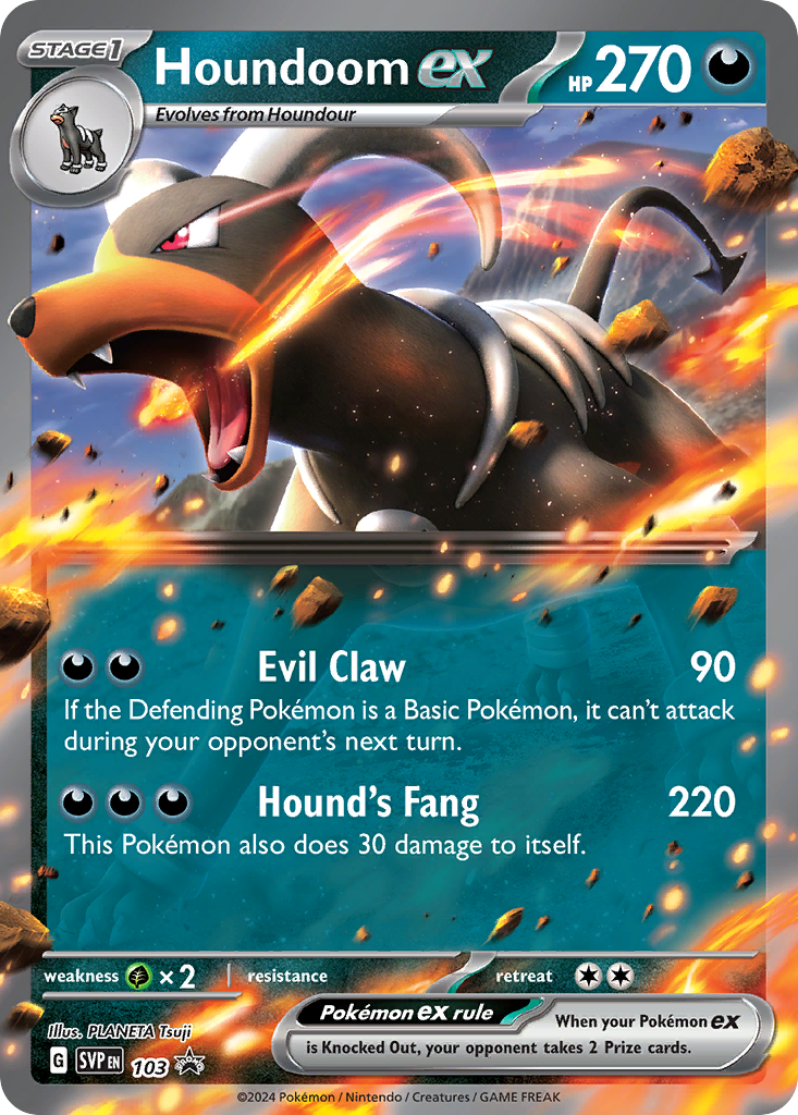 Houndoom ex — illustrated card