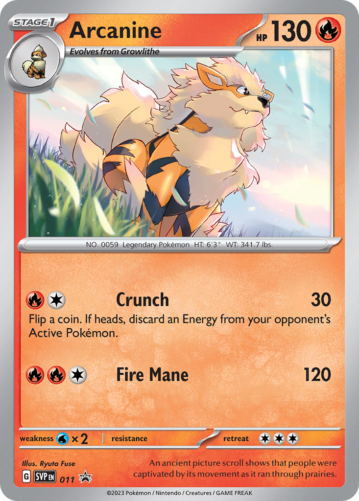Arcanine — illustrated card