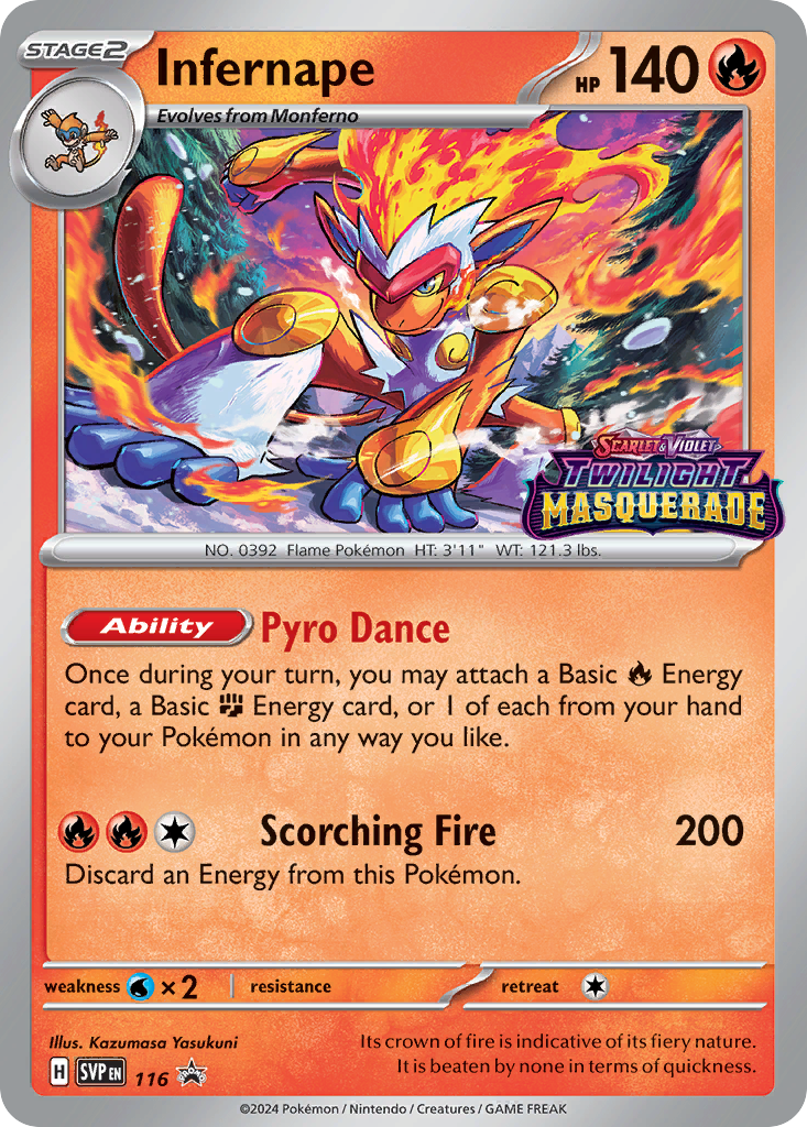 Infernape — illustrated card