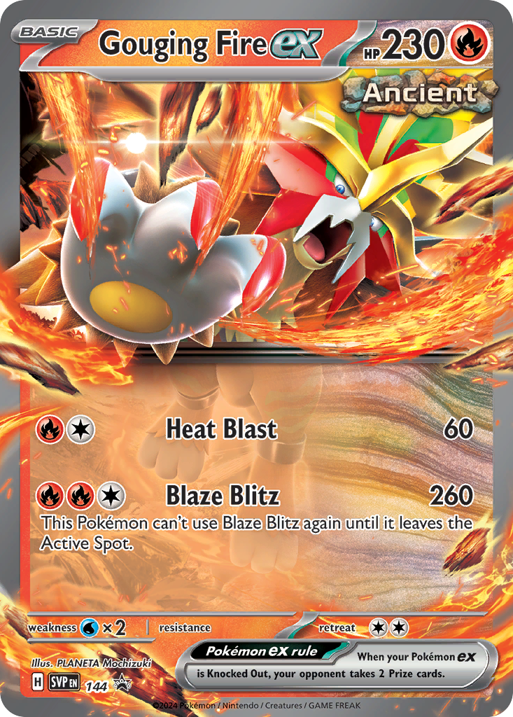 Gouging Fire ex — illustrated card