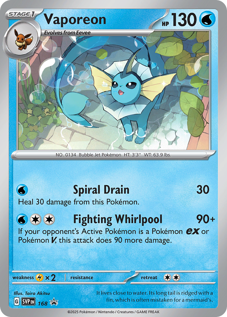 Vaporeon — illustrated card