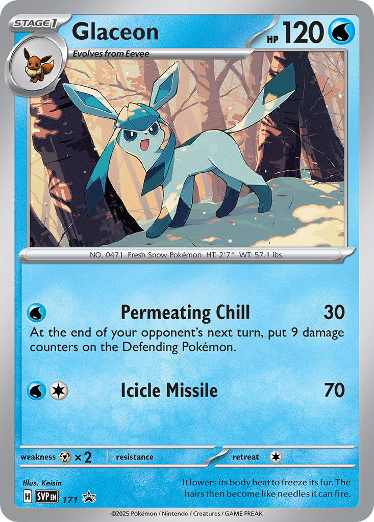 Glaceon — illustrated card
