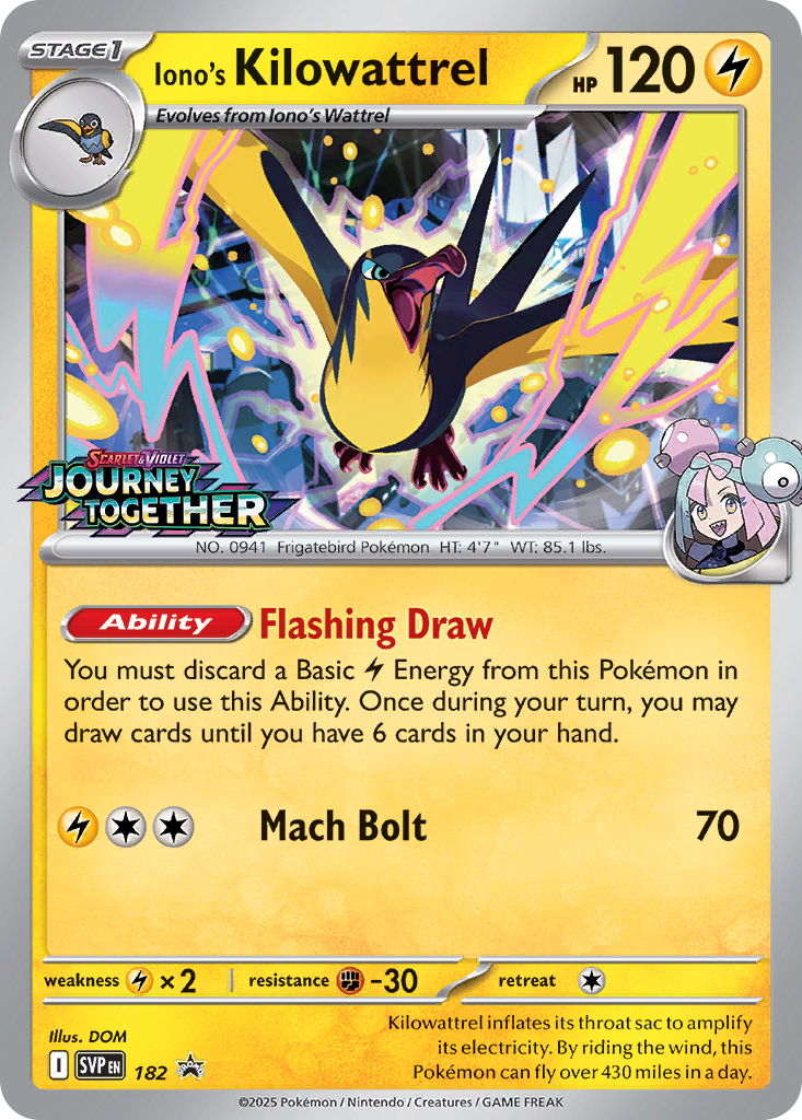 Iono's Kilowattrel — illustrated card