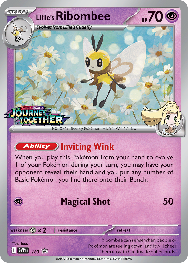 Lillie's Ribombee — illustrated card