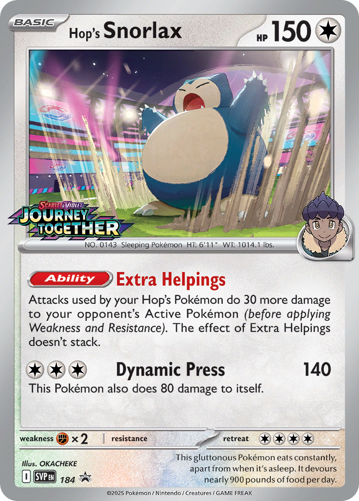 Hop's Snorlax — illustrated card