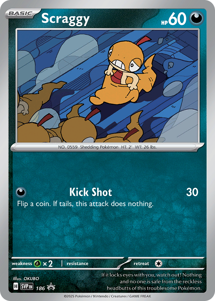 Scraggy — illustrated card