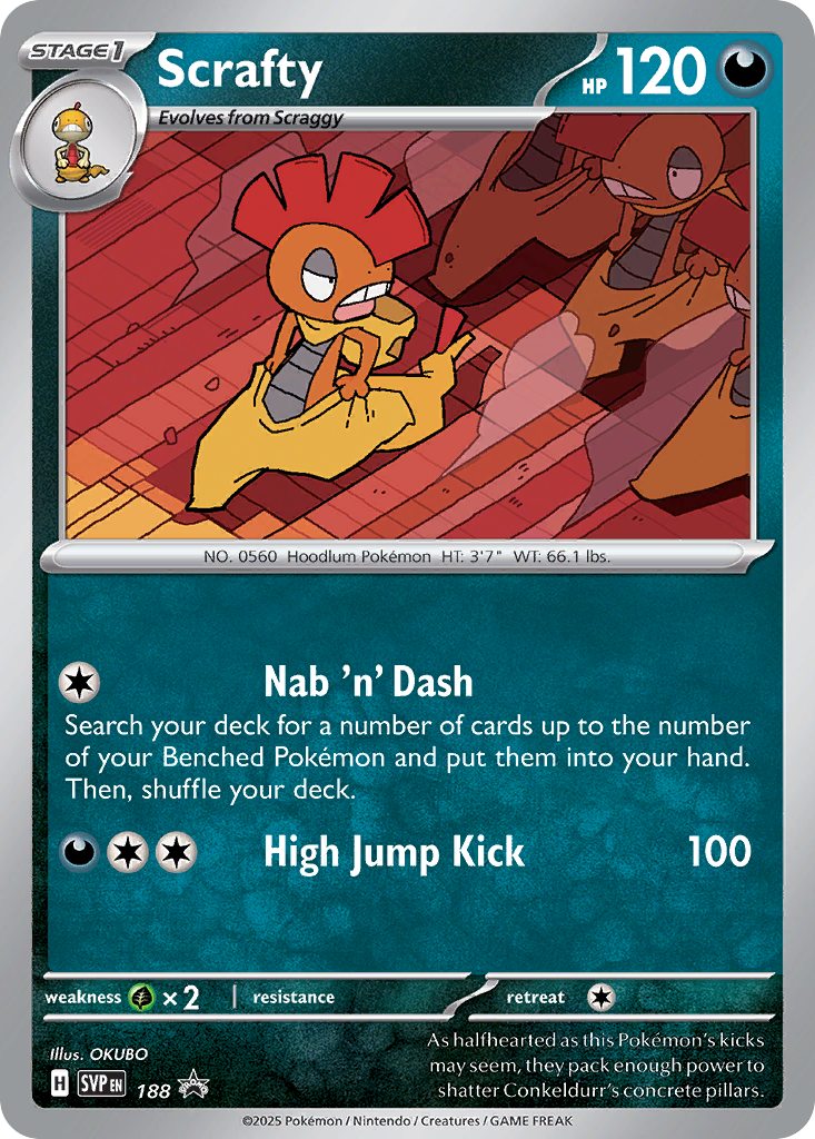 Scrafty — illustrated card