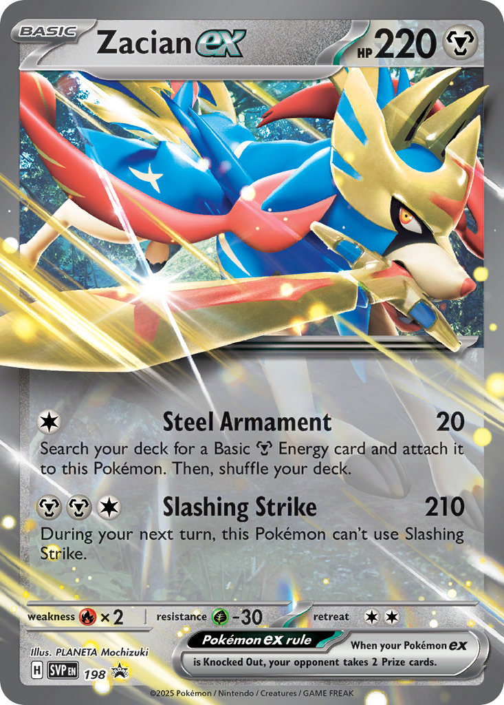 Zacian ex — illustrated card