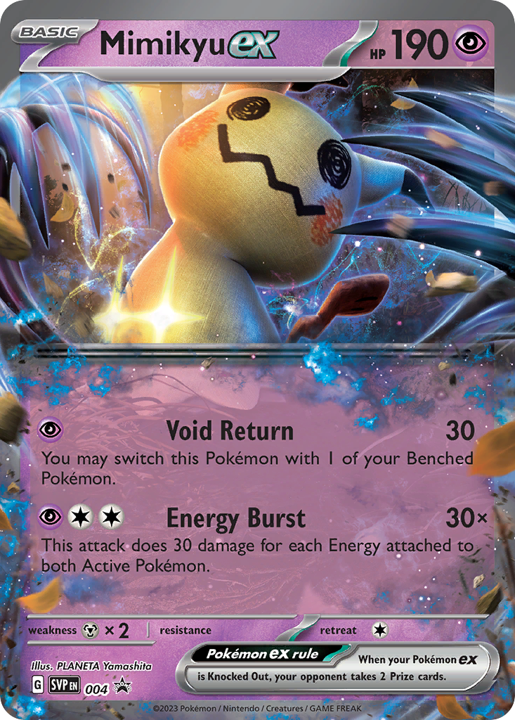 Mimikyu ex — illustrated card