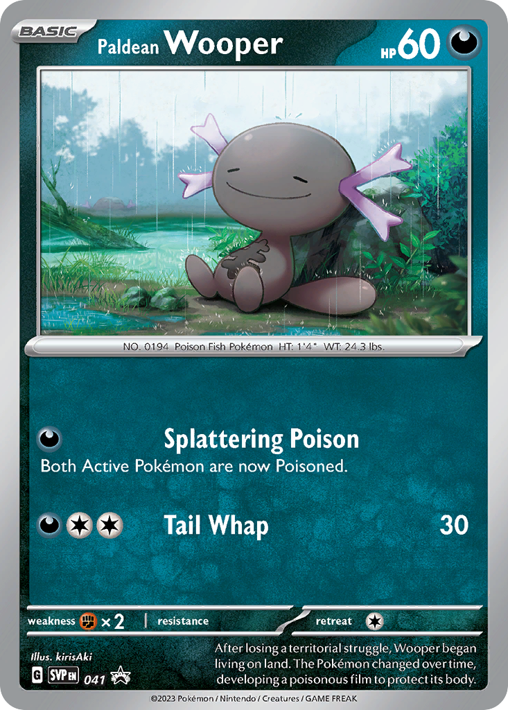 Paldean Wooper — illustrated card
