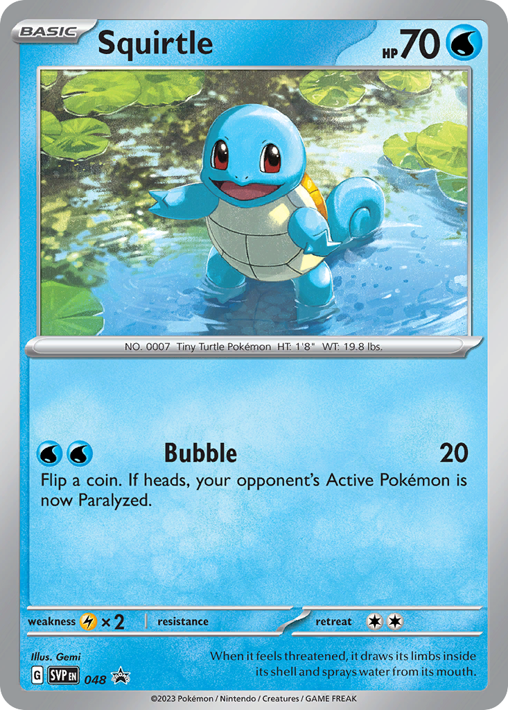 Squirtle — illustrated card