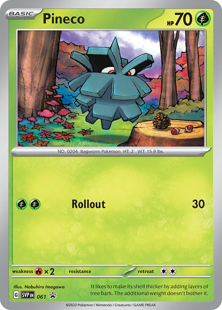 Pineco — illustrated card