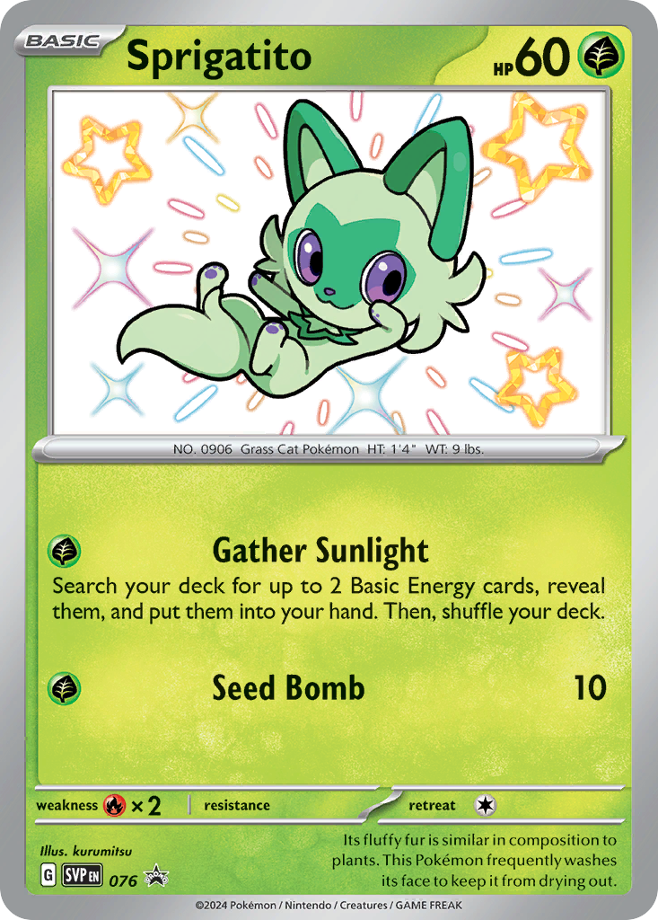 Sprigatito — illustrated card