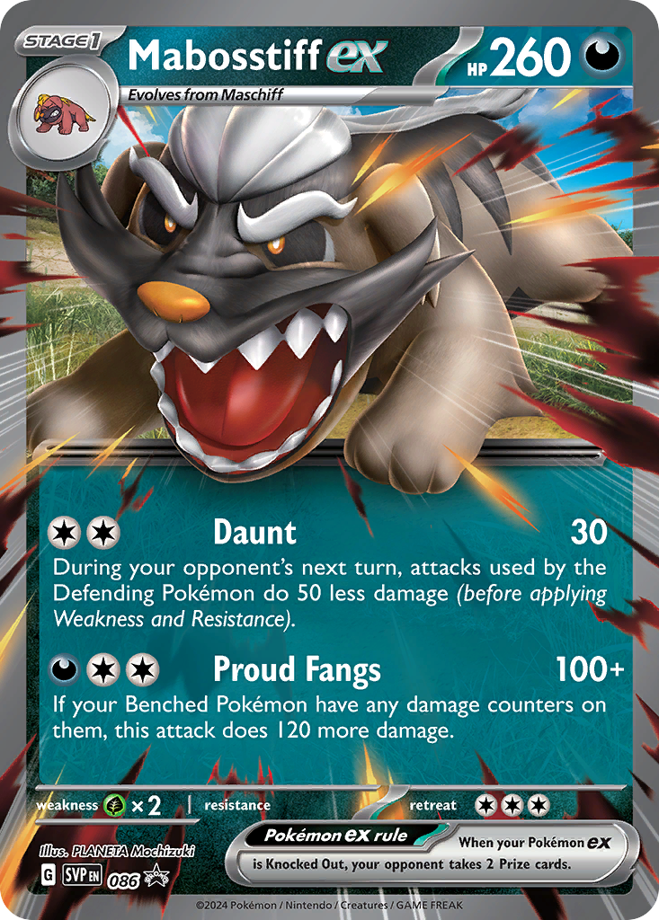 Mabosstiff ex — illustrated card