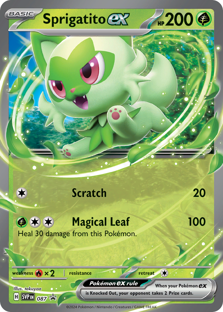 Sprigatito ex — illustrated card