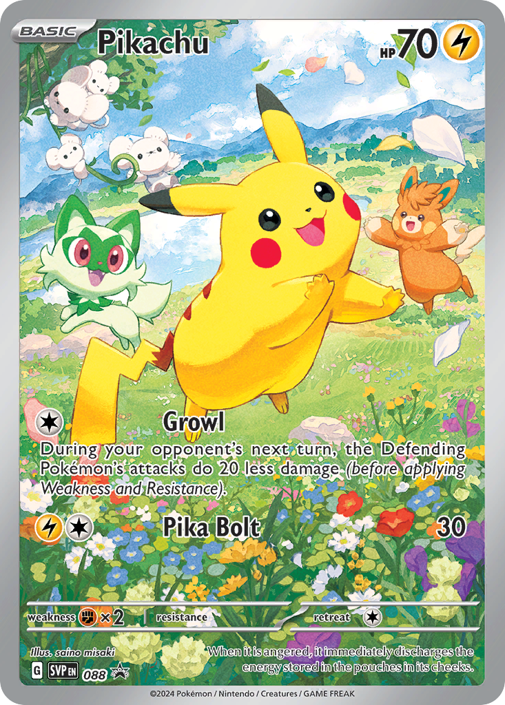 Pikachu — illustrated card