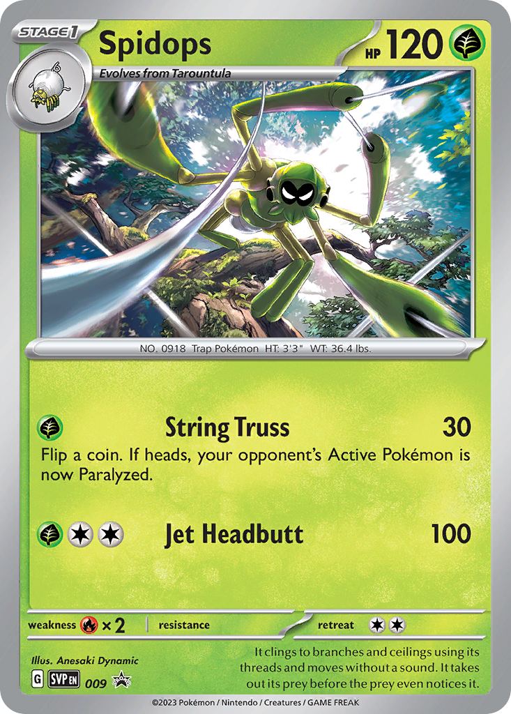 Spidops — illustrated card