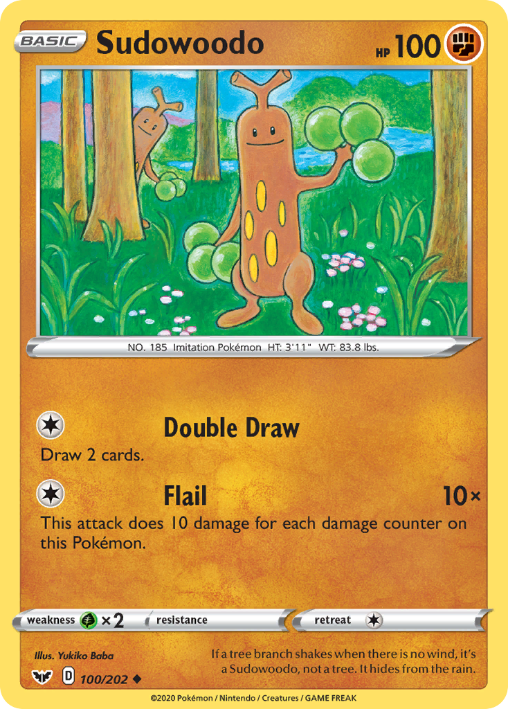 Sudowoodo — illustrated card