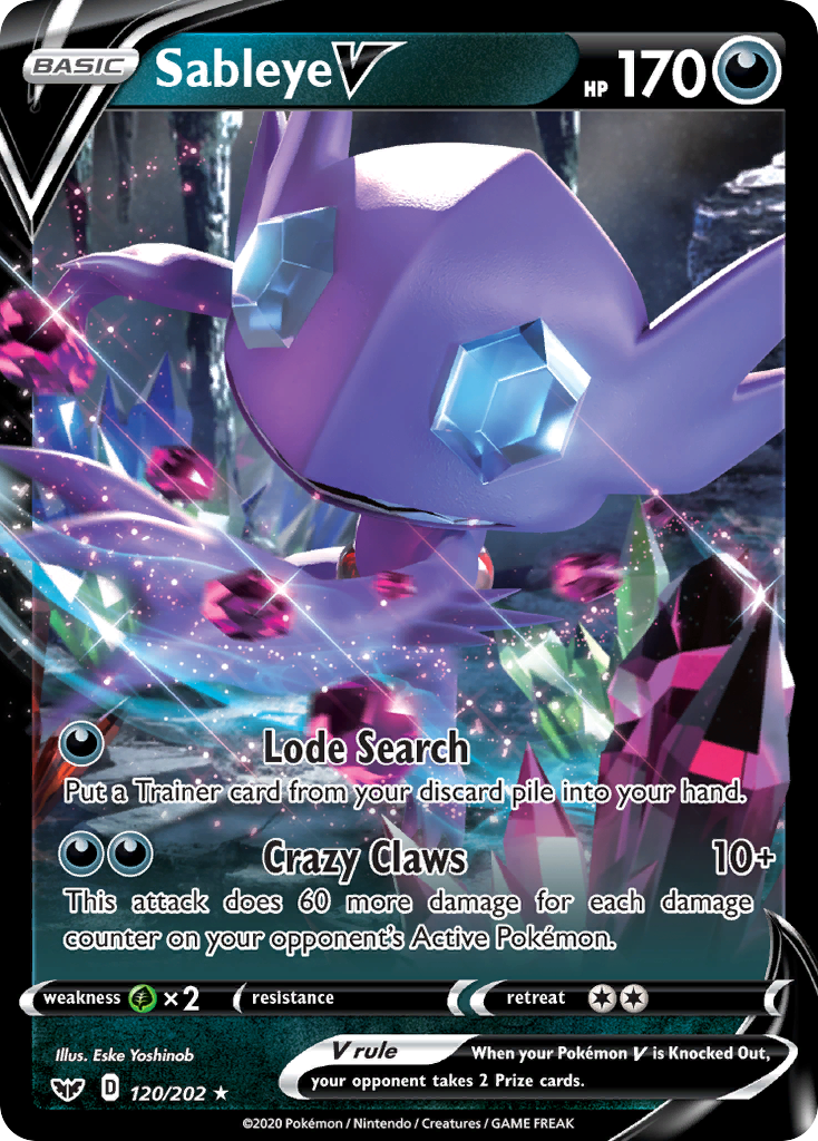 Sableye V — illustrated card