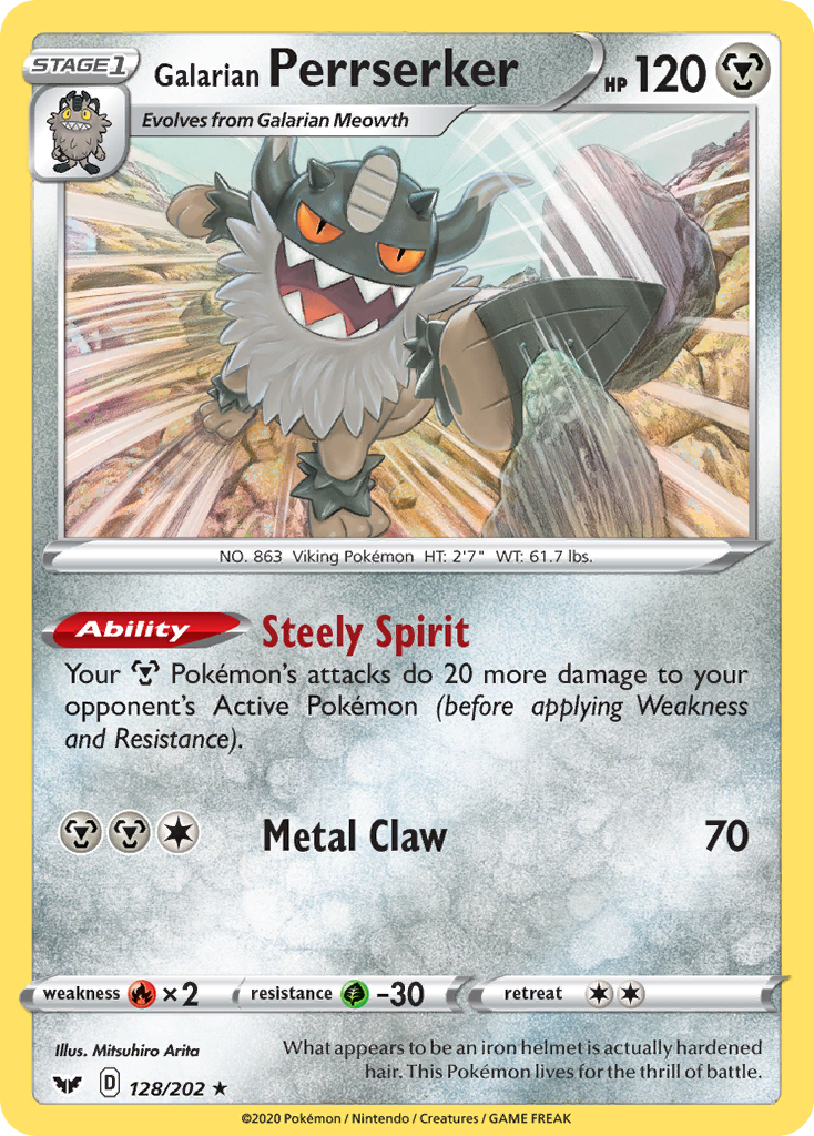Galarian Perrserker — illustrated card