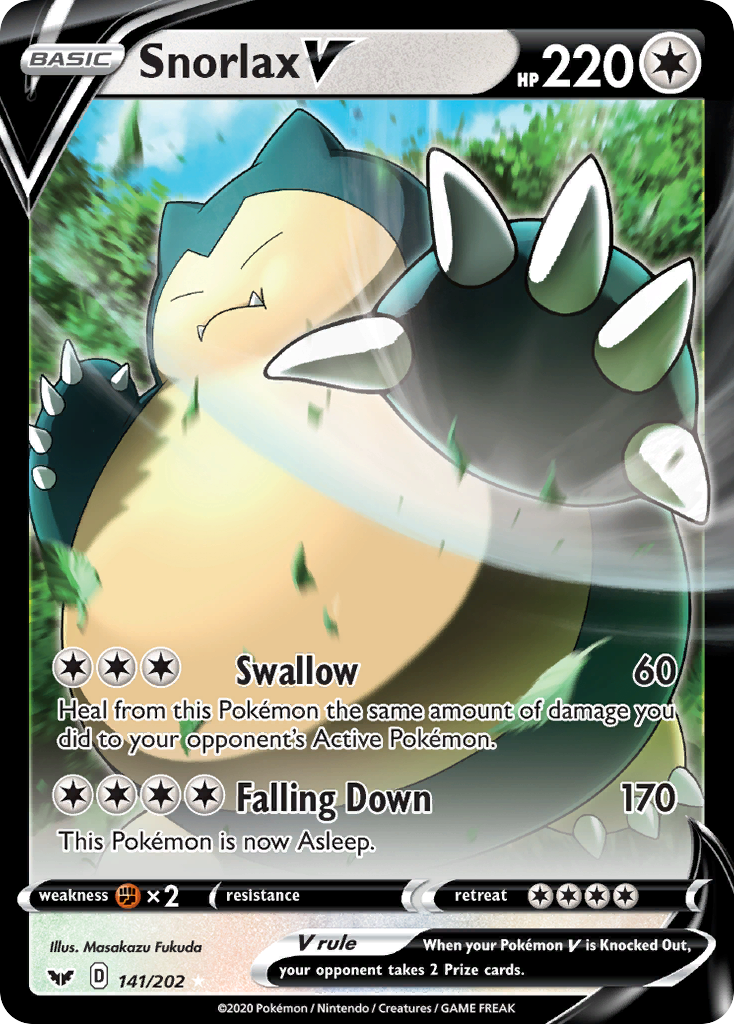 Snorlax V — illustrated card