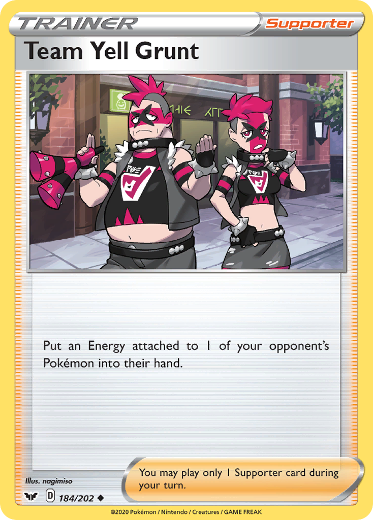 Team Yell Grunt — illustrated card