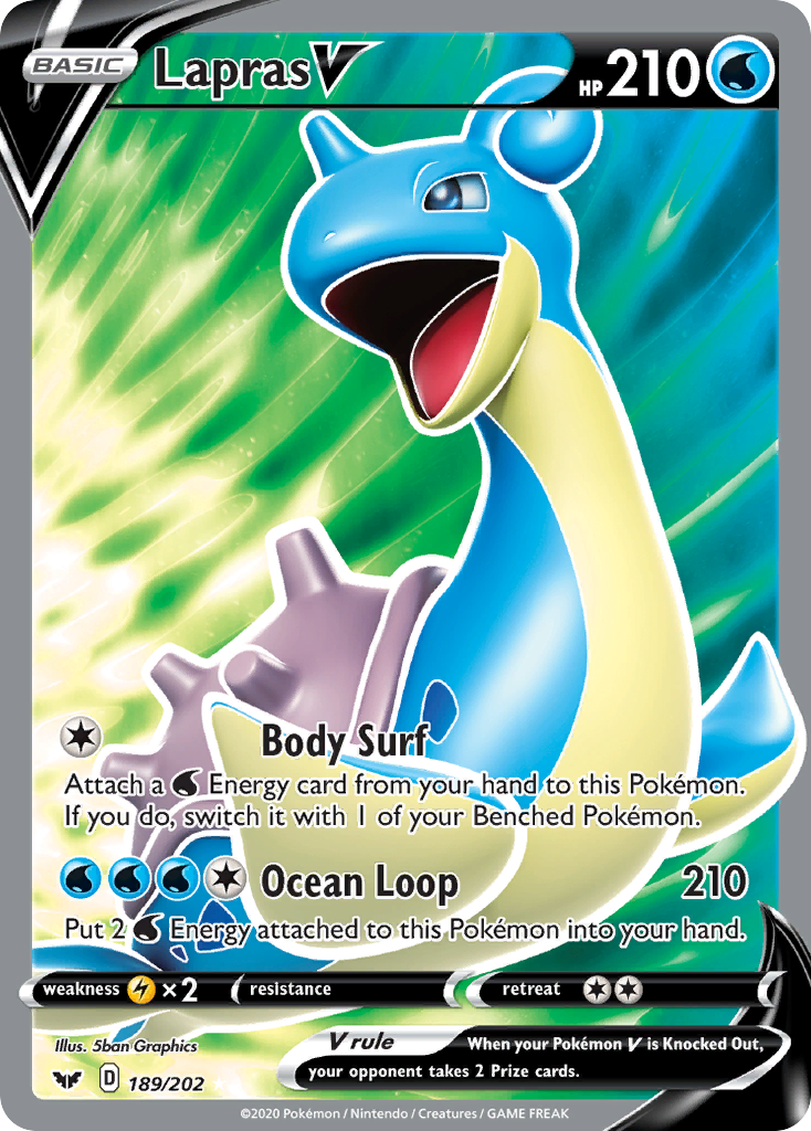 Lapras V — illustrated card