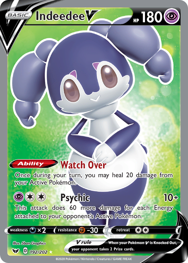 Indeedee V — illustrated card