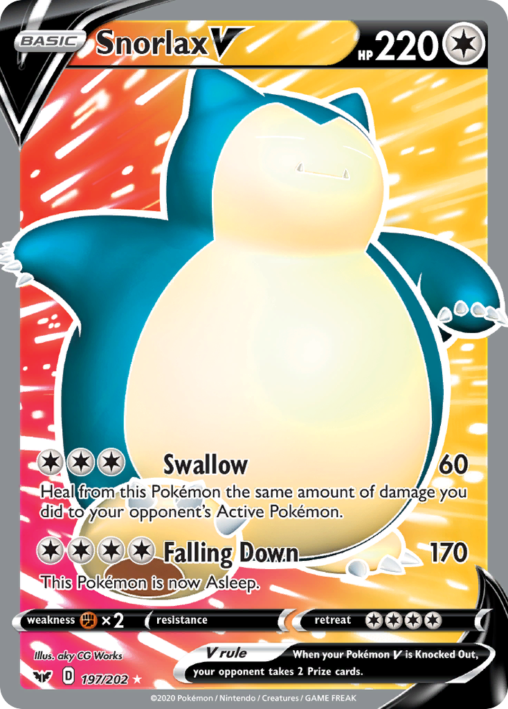 Snorlax V — illustrated card