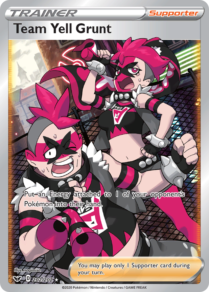 Team Yell Grunt — illustrated card