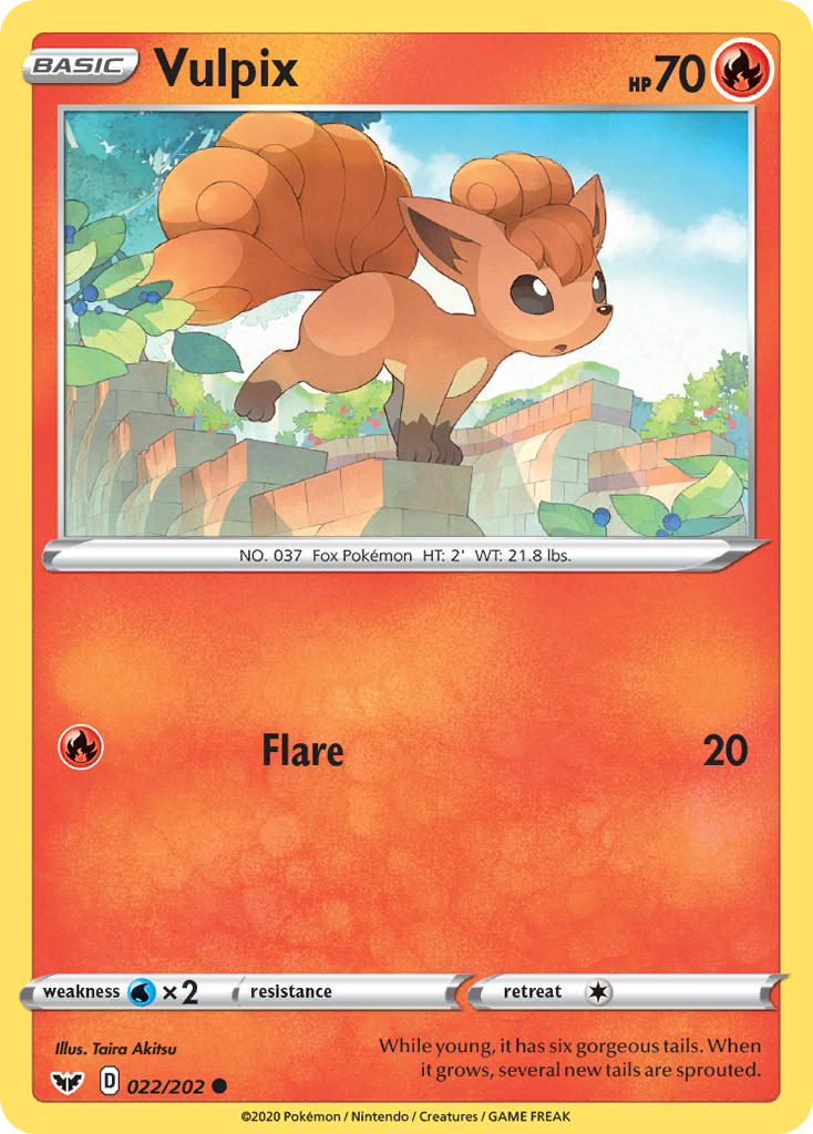 Vulpix — illustrated card